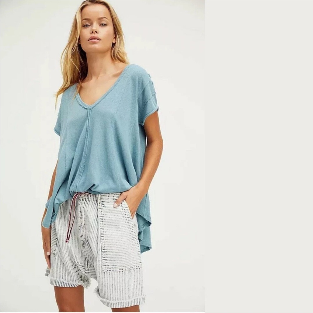 Free People We the Free Sammie Tee Ocean Day size medium